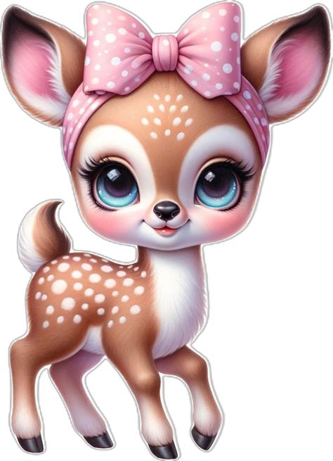 Animal Png Cartoon, Cute Animals Clipart, Best Png, Cute Animal Stickers, Deer Clipart, Deer Cartoon, Baby Animal Drawings, Cute Deer, Animal Png