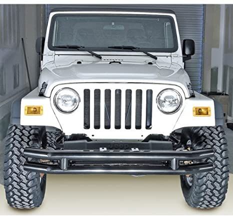 Rugged Ridge 11560.02 Double Tube Bumper, Front, 3 Inch; 76-06 Jeep CJ/Wrangler YJ/TJ , black Tube Bumper, Jeep Cj7 Renegade, Jeep Wrangler Renegade, 2006 Jeep Wrangler Unlimited, Jeep Wrangler Parts, 2004 Jeep Wrangler, Cj Jeep, Jeep Scrambler, Rugged Ridge