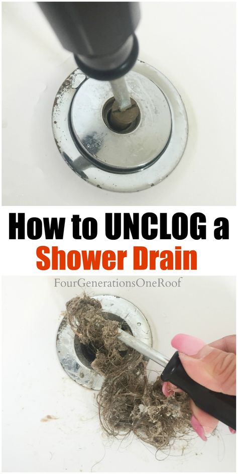 How to unclog a shower drain in 5 minutes #unclogshowerdrain #unclogdrain #drain #shower #showerdrain #diyshowerdrain Declog Shower Drain, Shower Drain Unclogger, Unclog Bathtub Drain, Drain Unclogger, Bathroom Sink Design, Unclog Drain, Bathtub Drain, Bathroom Cleaning Hacks, Clogged Drain