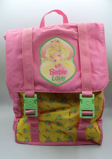 Barbie Backpack 90s, Barbie Backpack, Barbie Merchandise, Barbie Love, Doll Backpack, Sequin Backpack, Girl Backpacks School, Paper Games, Quirky Fashion