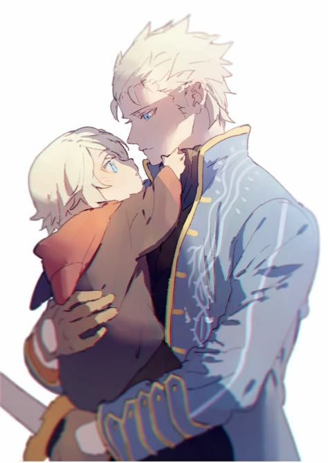 Dmc Vergil And Nero, Vergil X Nero, Vergil Icon, Nero And Vergil, Victorian Demon, Vergil And Nero, Sparda Family, Dante And Vergil, Devil May Cry Vergil