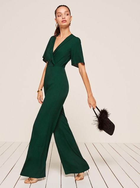 Alice jumpsuit emerald 1 clp Jumpsuit Formal, Green Jumpsuit Outfit, Emerald Green Jumpsuit, Jumpsuit Outfit Wedding, Green Outfits For Women, Fancy Jumpsuit, Evening Jumpsuit, Party Dresses Online, Wedding Jumpsuit