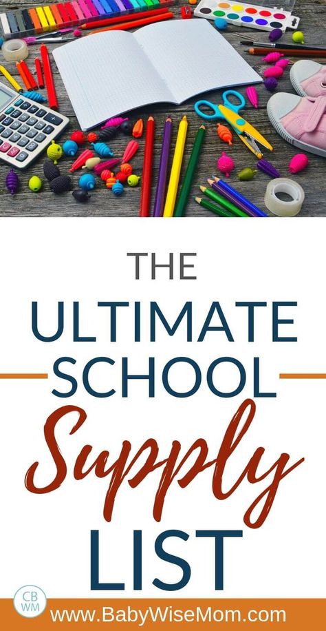 Everything your child will need for elementary school. Get your school supply list and know which brands are best for each supply. Elementary School Supplies, School Supply List, Tips For School, Study Strategies, Happy Families, First Day Of School Activities, School Supplies List, Intentional Parenting, How To Start Homeschooling