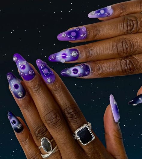 Outer Space Nails, Space Nails, Outer Space, Short Nails, Long Nails, Nail Inspo, Nail Designs, Nail Art, Nails