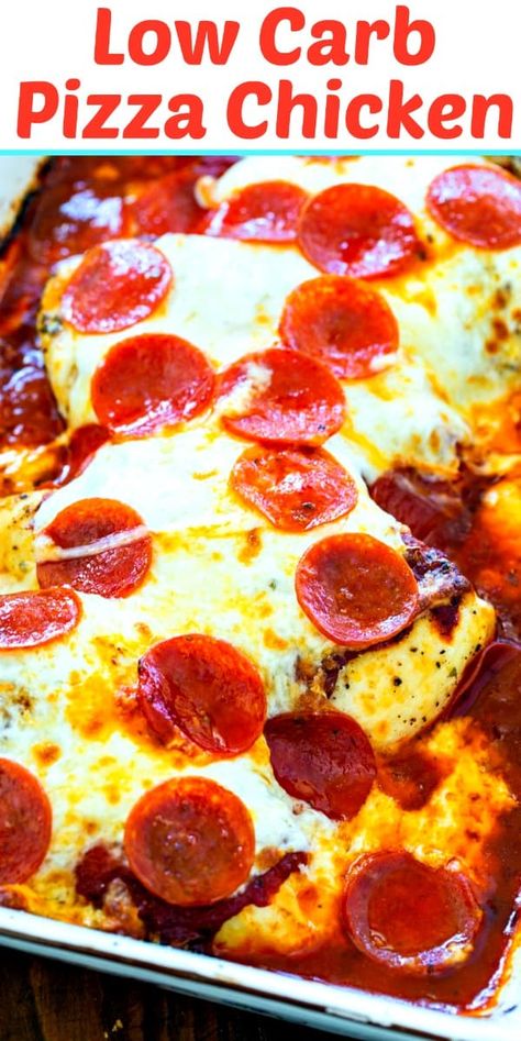 Low Carb Pizza Chicken Low Carb Dinner Chicken, Healthier Me, Dinner Recipes Healthy Low Carb, Pizza Chicken, Chicken Keto, Low Fat Low Carb, Boiled Egg Diet Plan, Best Low Carb Recipes, Lost 100 Pounds