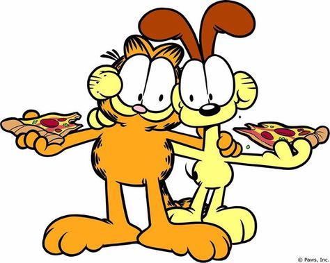 Garfield and Odie Eating Pizza Garfield Birthday, Garfield Odie, Pizza Cartoon, Garfield Wallpaper, Garfield Pictures, Garfield Images, Garfield Cartoon, Rock Argentino, Garfield Cat