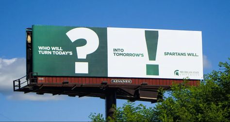 College Billboards —Who it’s for? and what it’s for? – OOH TODAY Education Advertising, University Of Melbourne, Billboard Design, Everything Is Connected, Michigan State University, Indiana University, Outdoor Advertising, Graphic Design Projects, Digital Advertising