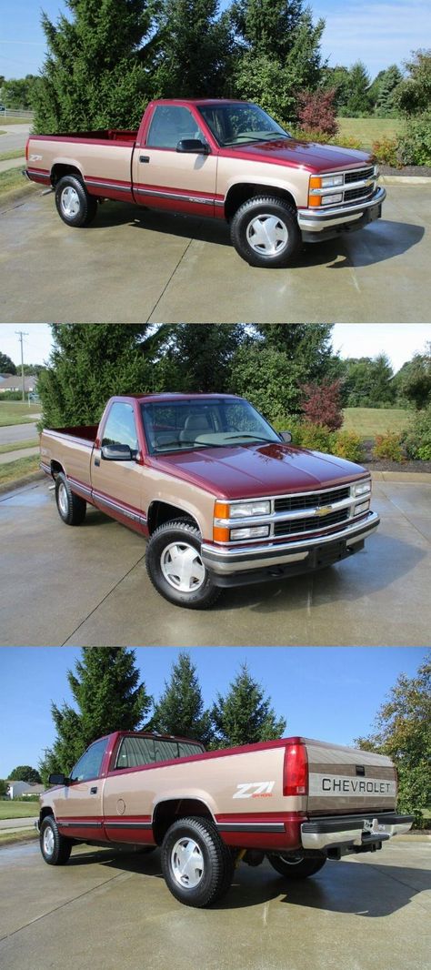 1996 Chevrolet C1500 Silverado 4×4 Z71 [only 91 miles] Silverado 4x4, Chevrolet Silverado 1500, Silverado 1500, Chevy Trucks, Chevrolet Silverado, Chevy, Transportation, Cars Trucks, Trucks