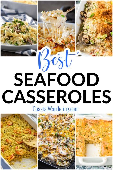 Seafood Casserole Recipes, Seafood Dinners, Seafood Dinner Recipes, Seafood Dish Recipes, Crab Dishes, Salmon And Shrimp, Seafood Entrees, Best Seafood Recipes, Easy Seafood Recipes