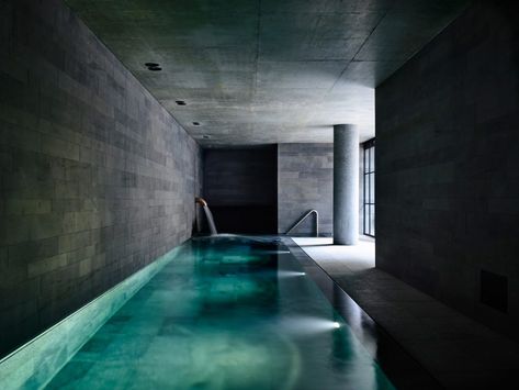 Piscina Interior, Indoor Pools, Indoor Swimming Pool, Basement Pool, Granite Flooring, Melbourne House, Indoor Swimming, House Architecture, Man Cave Bar