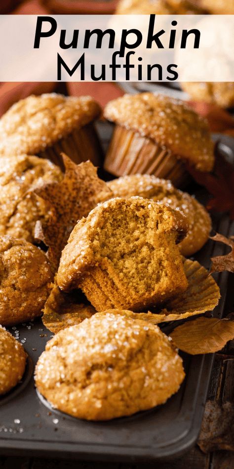 Want to make absolutely perfect pumpkin muffins that rival any professional bakery? I spent 6 months testing and perfecting muffin recipes so I could teach you the exact, easy to follow steps to make bakery style muffins at home! Pumpkin Muffins Bakery Style, Bakery Pumpkin Muffins, Best Pumpkin Muffins Ever, Pumpkin Spice Muffins Recipe, Bakery Style Pumpkin Muffins, Bakery Muffin Recipes, Panera Pumpkin Muffin Recipe, Apple Breakfast Cake, Fall Yummies