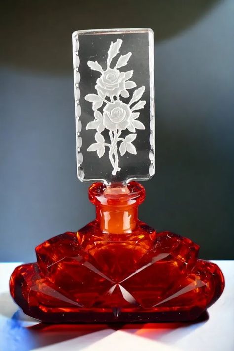 Vintage Czech Perfume Bottle Rare Red Vogel and Zappe Pristine | eBay Fragrance Bottle Design, Egyptian Perfume Bottles, Pretty Perfume Bottles, Antique Glass Bottles, Perfume Bottle Art, Fragrance Bottle, Beautiful Perfume Bottle, Antique Perfume Bottles, Beautiful Perfume