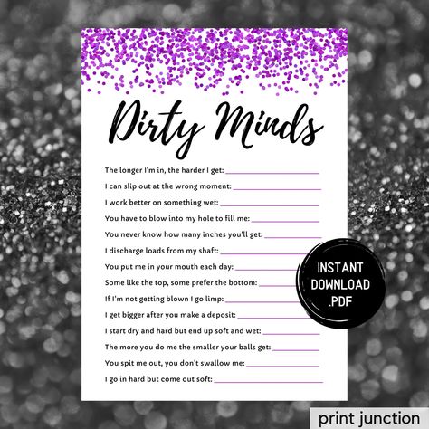 Dirty Minds, Adult Party Games, Printable Birthday Games, Birthday Game, 30th Birthday Games, Fun Birthday Games, Games For Adults Fun Birthday Games, Printable Birthday Games, 30th Birthday Games, 1st Birthday Party Games, Party Games Printable, Birthday Games For Adults, Games For Adults, Dirty 30, Games Printable