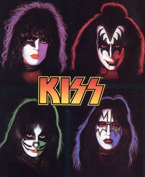 Banda Kiss, Kiss Artwork, Gene Simmons Kiss, Kiss Costume, Blacklight Posters, Rock Poster Art, Bon Scott, Kiss Army, Kiss Pictures