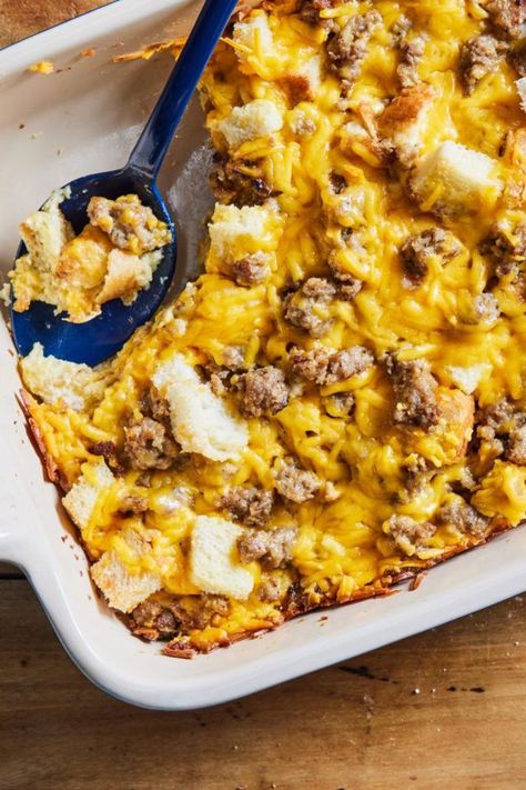 This Ina Garten Overnight Sausage Breakfast Casserole is one of her Breakfast Casserole Recipes, prepared with eggs, sausage, cheddar cheese, bread, milk, and Overnight Sausage Breakfast Casserole, Breakfast Enchiladas Casserole, Overnight Egg Casserole, Egg And Cheese Casserole, Brunch Pizza, Breakfast Casserole With Bread, Breakfast Casserole Recipes, Sausage Egg Casserole, Sausage Breakfast Casserole