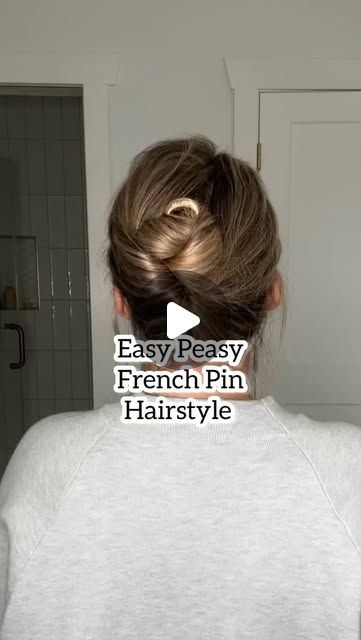 Lainey Ostrom on Instagram: "Another French pin hairstyle! I’ve been loving this French pin. I’ve linked it in my b*i *o for y’all! It’s on sale for Black Friday too ☺️👍🏼❤️ - #frenchpin #frenchpinup" French Pin Hairstyles, Pin Hairstyle, Pin Hairstyles, French Pin, Classic Bob Hairstyle, French Twist Updo, French Hair, French Twist, Pin I