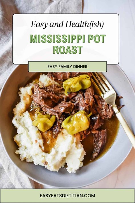 Healthy Mississippi Pot Roast Healthy Mississippi Pot Roast Crockpot, Paleo Mississippi Pot Roast, Whole 30 Mississippi Pot Roast, Instapot Mississippi Pot Roast Recipe, Healthy Mississippi Pot Roast, Mississippi Pot Roast Crockpot Recipes, Crockpot Mississippi Pot Roast, Mississippi Pot Roast Crockpot, Healthy Pot Roast