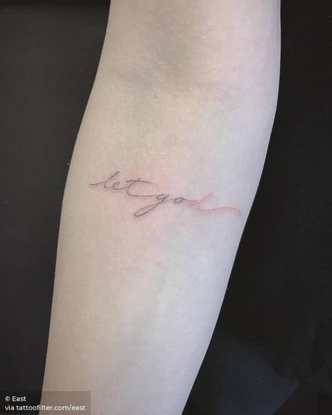 Let Go/d Needle Quotes, Taking Appointments, Go Tattoo, Verse Tattoos, Single Needle Tattoo, Triangle Tattoos, Inner Forearm, Bff Tattoos, Dainty Tattoos