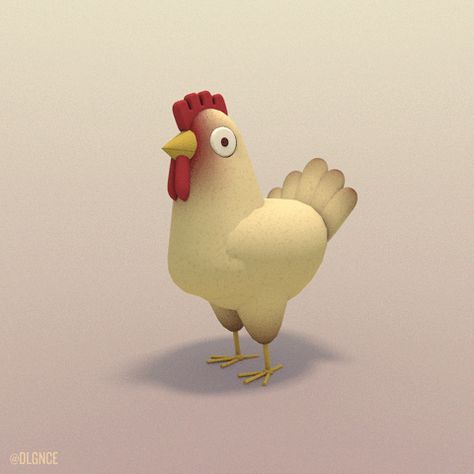 Animated Gif Low Poly Art, Video Animation, Pet Chickens, Cartoon Gifs, 3d Cartoon, Childrens Art, Watercolor Animals, Look Casual, 3d Illustration