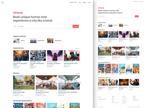 Airbnb Landing Page Sketch Template, Free Psd Design, Sketch App, Psd Designs, Website Redesign, User Interface Design, Ux Ui, Ui Kit, Interface Design