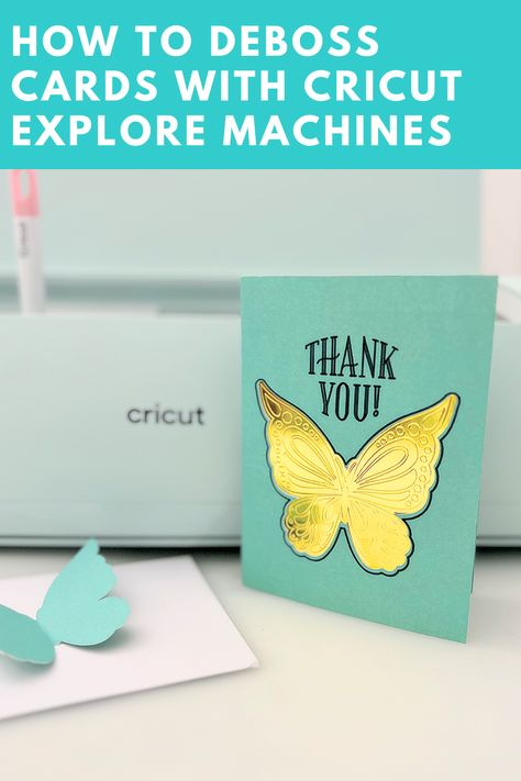 Cricut Debossing Projects, Cards With Cricut, Ring Tutorial, Easy Parties, Cricut Cards, Busy Parents, Working Mother, Butterfly Cards, Cricut Maker