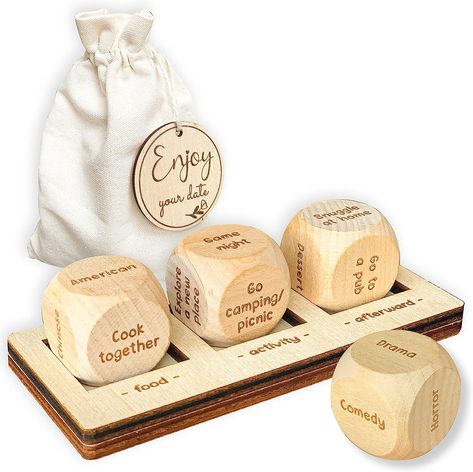 Stofinity Date Night Dice for Couples - Food Cube Game, Take Out Dice, Funny Anniversary Wooden Gifts for Him Her, What to Watch Decision for Movie Dice, Romantic Wood Couple Date Night Ideas Wooden Gifts For Him, Anniversary Wedding Gifts, Date Night Games, Present For Husband, Marriage Anniversary Gifts, Date Night Gifts, One Year Anniversary Gifts, 5 Year Anniversary, Marriage Anniversary