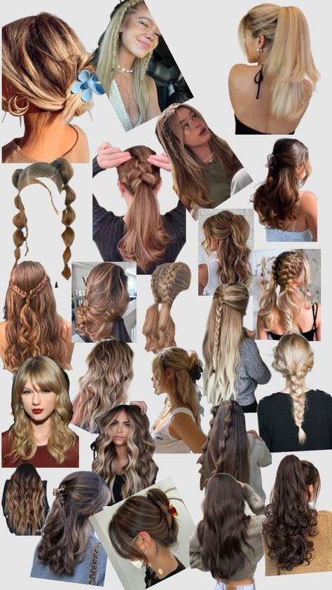 Hairstyles For Concerts Long Hair, Hairstyles Teenage Girl, Country Hairstyles Cowgirls Hair, Cute Summer Hairstyles For Teens, Attractive Hairstyles For Women, Complex Hairstyles, Country Hairstyles, Casual Hairstyles For Long Hair, Heat Free Hairstyles