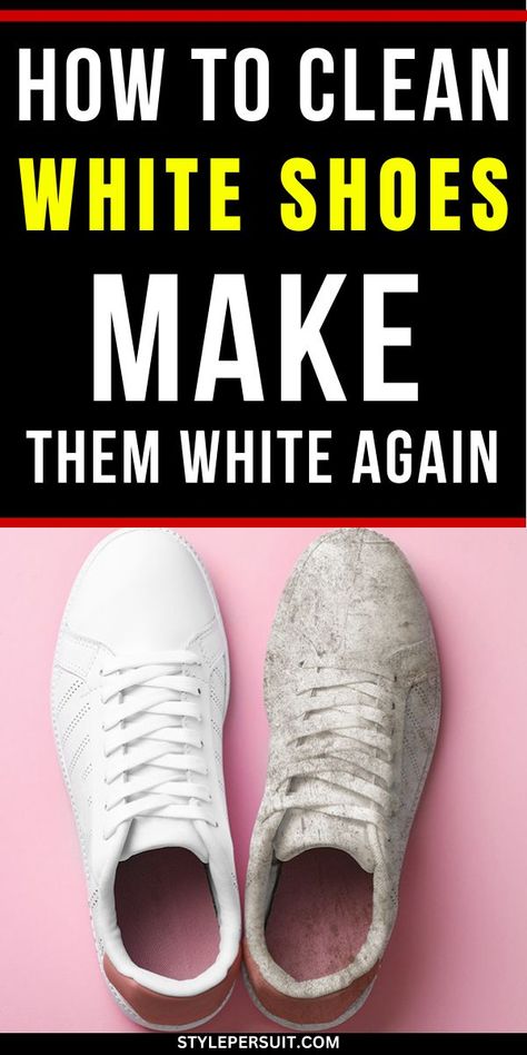 When it comes to cleaning white shoes, your initial thought might be tossing them in the washing machine. However, a gentler approach is beter. Follow the straightforward instructions to clean your white shoes, regardless of the material. How To Clean White Socks, How To Get White Shoes White Again, Best Way To Clean White Shoes, How To Wash White Sneakers, How To Wash White Shoes, How To Whiten Shoes, Cleaning White Shoes, Clean White Shoes, Clean White Sneakers