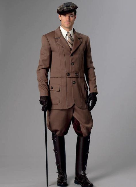 Harris Tweed Suit, Jodhpur Pants, Norfolk Jacket, Military Suit, Band Jacket, Riding Jacket, Butterick Pattern, Tweed Suits, Poses References