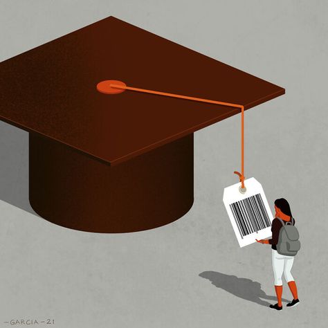 Student Debt Educational Illustration Art, Student Debt Illustration, University Illustration Art, Student Graphic Design, College Illustration Art, Scholarship Illustration, Money Illustration Art, 50s Graphics, College Illustration