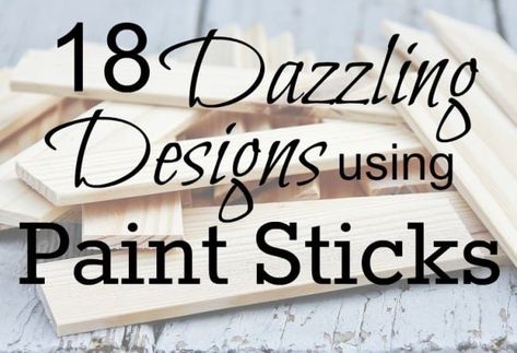 18 Dazzling Designs Using Paint Sticks - KnockOffDecor.com Painted Sticks Decor, Paint Stir Stick Crafts, Paint Sticks Projects, Painted Sticks Diy, Paint Stick Crafts Diy Projects, Paint Stick Crafts, Paint Stirrers, Paint Stir Sticks, Paint Sticks