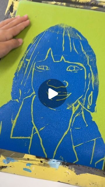 Portrait Printmaking, Foam Printmaking, Multi Media Art Projects, Middle School Art Project, Group Activity Ideas, Kids Printmaking, Foam Board Crafts, Studio Space Ideas, Tk Ideas