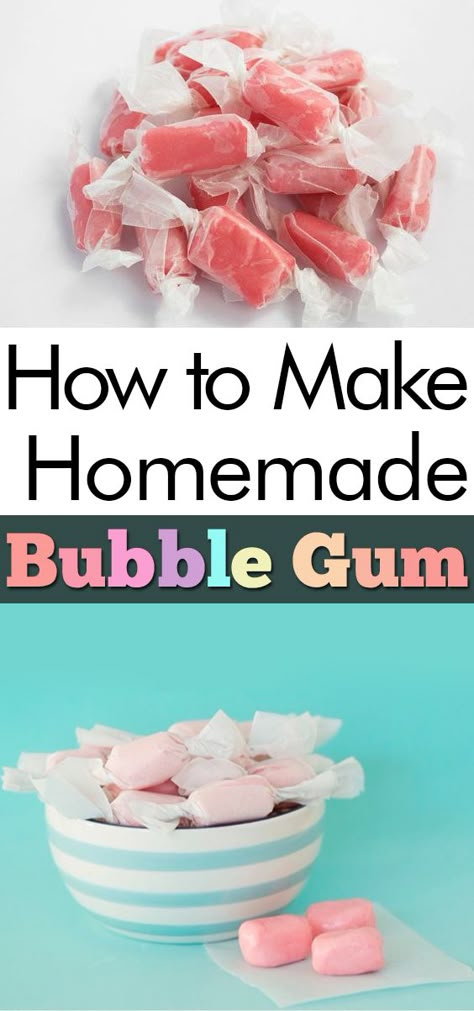 How to Make Homemade Bubble Gum – My List of Lists Homemade Bubble Gum, Gum Recipe, List Of Lists, Gum Bubble, Easy Candy Recipes, Homemade Bubbles, Easy Candy, Diy Food Gifts, Candy Recipes Homemade