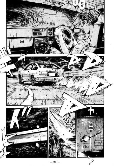 Car Manga Panel, Initial D Manga Panels, Initial D Wallpapers Aesthetic, Shakotan Boogie, Car Manga, Manga Cars, Initial D Manga, Motion Poster, Beautiful Abstract Art