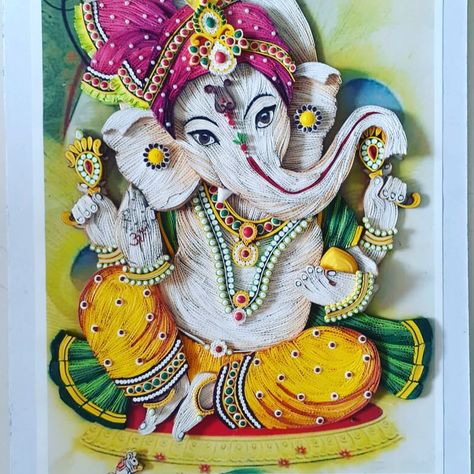 Ganesh Tattoo, Quilling Craft, Paper Artwork, Creative Artwork, Quilling Art, Hindu God, Paper Quilling, Ganesha, Buddhism