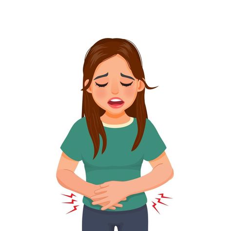 Young woman suffering from stomachache, diarrhea, indigestion problem, abdominal pain, food poisoning, nausea, gastritis or bloating Stomachache Illustration, Hangover Headache, Getting Rid Of Gas, Stomachache, Gastric Problem, How To Help Nausea, Constant Headaches, Acid Reflux Diet, Menstrual Cups