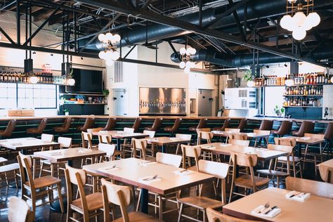 Check out Nashville's Mop/Broom Mess Hall Germantown Nashville, Nashville Eats, Hall Architecture, Mess Hall, Brewery Restaurant, Restaurant Seating, Barn Workshop, Soup Kitchen, Architecture Design Sketch