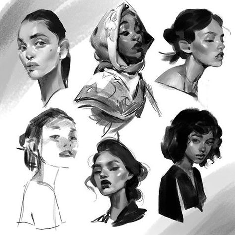 Ahmed Aldoori (@ahmedaldoori_art) • Instagram photos and videos Ahmed Aldoori, Illustration Face, Face Sketch, Digital Painting Tutorials, Day 7, Digital Portrait, Life Drawing, Cartoon Art Styles, Portrait Drawing