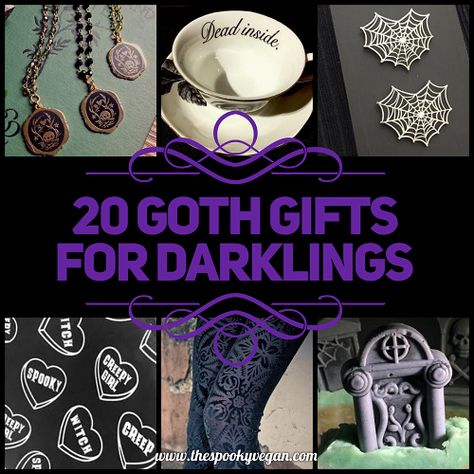 The Spooky Vegan: 20 Goth Gifts for Darklings Gothic Birthday Gifts, Goth Christmas Gifts, Gifts For Goth Girl, Goth Birthday Gifts, Goth Girl Gifts, Gifts For Goths, Spooky Gift Ideas, Goth Gift Basket, Cute Goth Gifts