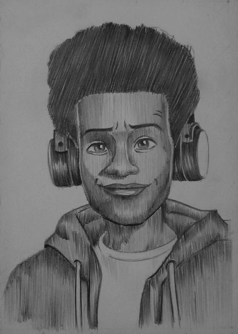 Miles morales Spiderman How To Draw Miles Morales Step By Step, Miles Morales Sketch Pencil, Miles Morales Hey, Miles Sketch, Drawing Miles Morales, Miles Morales Drawing Sketches, Miles Morales Sketch, Miles Morales Art, Miles Morales Drawing