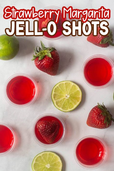 Easy Strawberry Margarita Jello Shots Recipe | 4th of July Celebration Margarita Jello Shots Recipe, Easy Strawberry Margarita, Tequila Jello Shots, Strawberry Margarita Jello Shots, Strawberry Jello Shots, Margarita Jello Shots, Margarita Jello, Best Jello Shots, Jello Shots Recipe