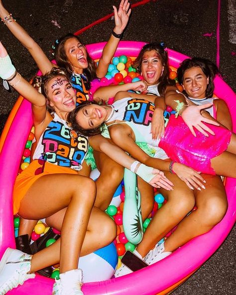 Music Festival Bid Day Theme, Festival Sorority Theme, Lollapalooza Bid Day, Rave Sorority Theme, Palooza Bid Day Theme, Lollapalooza Birthday Party, Lollapalooza Themed Party, Lollapalooza Party Theme, Neon Bid Day