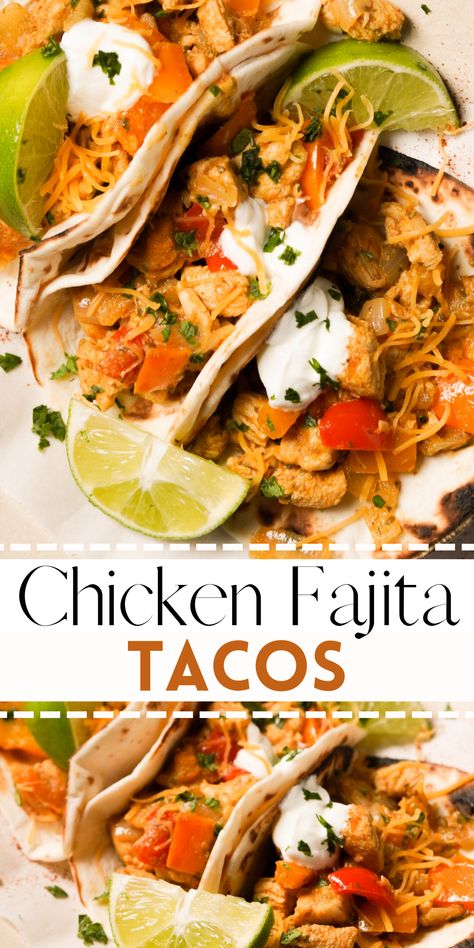 Crispy Chicken Fajita Tacos, Fajita Veggies Recipe, Tuesday Routine, Chicken Fajita Tacos, Fajita Tacos, Family Dinner Recipe, Dinner Rotation, Taco Time, Healthy Tacos