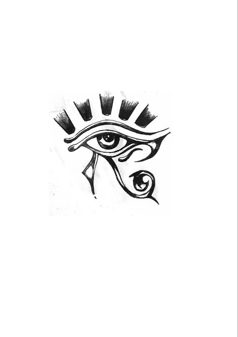 Small Eye Tattoo Men, Feminine Eye Tattoo, Eye Of Horus Tattoo Stencil, Cfh Logo Tattoo, Eye Of Rah Tattoo Design, Indian Tattoo Ideas Hindus, Eyes Of Ra, Good Filler Tattoos, Eye Of Horus Drawing