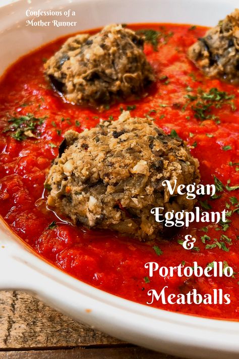 Eggplant Mushroom, Mushroom Meatballs, Eggplant Meatballs, Vegan Eggplant, High Protein Vegan Recipes, Portobello Mushroom, Eggplant Recipes, Healthy Eating Tips, Mushroom Recipes