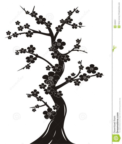 Cherry Blossom Tree Silhouette Stock Image - Image: 650551 Family Tree Sketch, Aspen Trees Tattoo, Geometric Tattoo Tree, Cherry Blossom Drawing, Tree Wallpaper Iphone, Family Tree Poster, Tree Sketch, Pine Tree Tattoo, Birch Tree Art