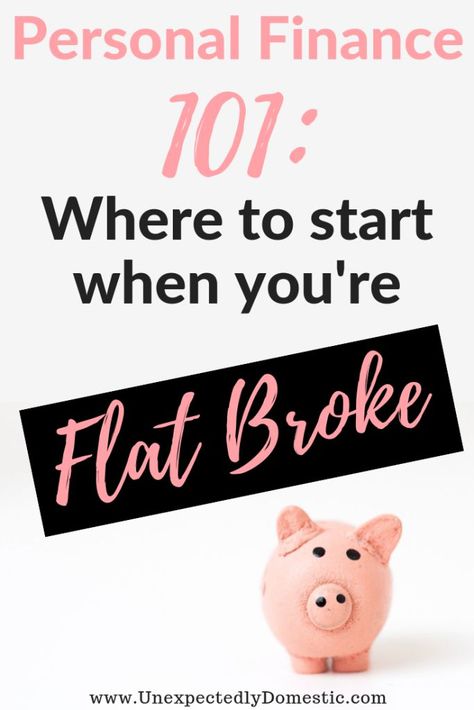 Wondering what to do when you are flat broke? Check out these 5 personal finance tips to do when you have no money. Financial planning for beginners begins with saving money, creating a budget, frugal living and more. Change your financial future today with these ideas! #financialfreedom #financialliteracy #personalfinance #money #moneysavingtips #unexpectedlydomestic Unexpectedly Domestic, Manage Money, Managing Money, Saving Plan, Money Financial, Diy Budget, Budget Ideas, Finance Saving, Money Saving Challenge