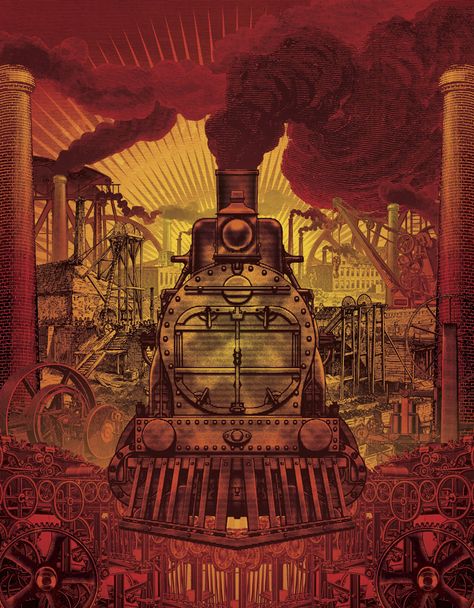 Industrial Revolution Art, Strength Art, Revolution Design, Revolution Poster, Aesthetic Revolution, Revolution Art, Celtic Legends, Industrial Paintings, World History Lessons