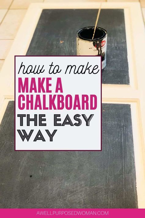 Learn how to make a chalkboard the easy way. This step by step tutorial will show you how you can make a simple chalkboard on your own. You can make a chalkboard for your home school or office in no time with this easy to follow tutorial. Make A Chalkboard Diy, How To Make Chalkboard Paint, How To Make A Chalkboard Sign, How To Make A Chalkboard, Chalkboard Art Tutorial, How To Make Chalkboard, Kitchen Blackboard, Homemade Chalkboard, Outdoor Chalkboard