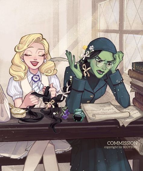 Wicked Fan Art, Wicked Fanart, Wicked Broadway, متحف فني, Wicked Glinda, Broadway Wicked, Hiro Big Hero 6, Elphaba And Glinda, Wicked Musical